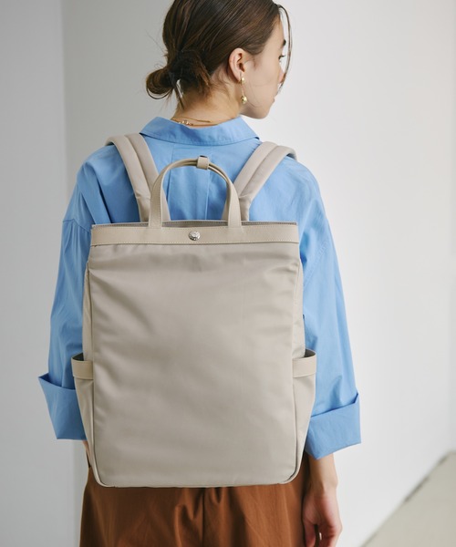 Breath TOPKAPI】防水ナイロン レザーコンビ PC対応 トート リュック