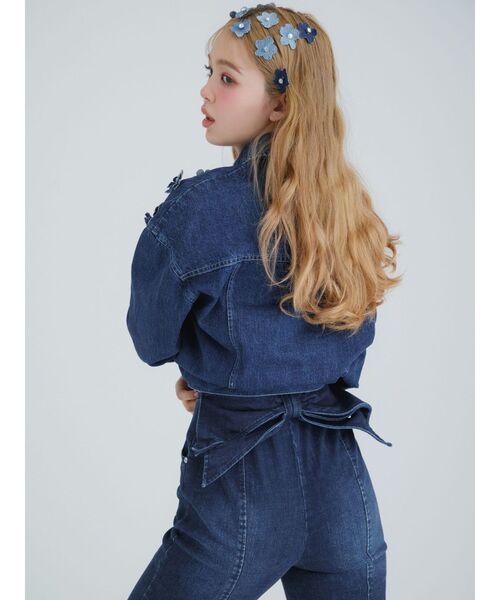 CALNAMUR（カルナムール）の「BACK RIBBON DENIM ALL IN ONE