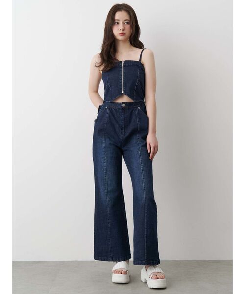 CALNAMUR（カルナムール）の「BACK RIBBON DENIM ALL IN ONE