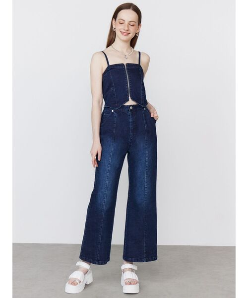 セール】BACK RIBBON DENIM ALL IN ONE/バックリボンデニム