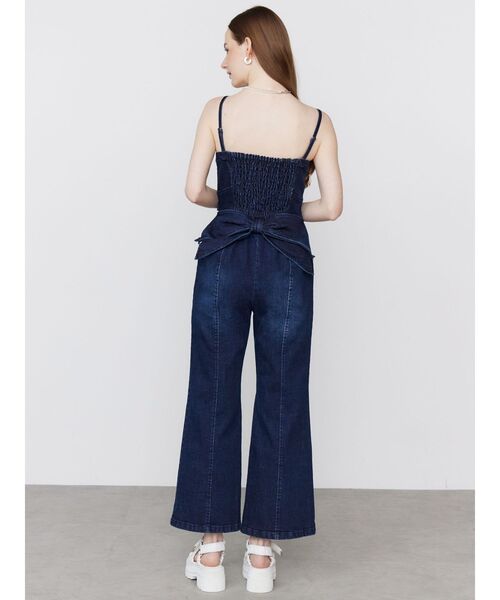 セール】BACK RIBBON DENIM ALL IN ONE/バックリボンデニム