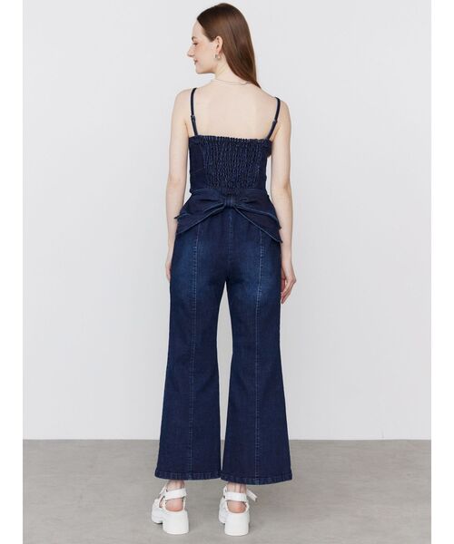 セール】BACK RIBBON DENIM ALL IN ONE/バックリボンデニム