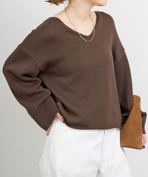 新品　ドゥーズィエムクラス ニット ミドルゲージ Vネック ニット（ニット／セーター）｜Deuxieme