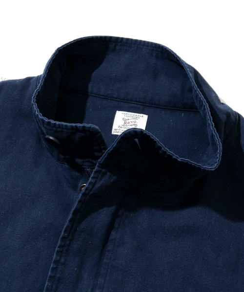 go slow caravan(ゴースローキャラバン)の「Revo./レヴォ 硫化染めストーンバイオ加工 ミリタリーブルゾン(ブルゾン・メンズ・ネイビー/ブラック/グレー・LARGE/MEDIUM)」の4枚目の写真