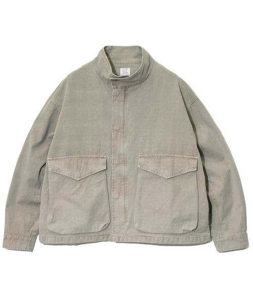 go slow caravan(ゴースローキャラバン)の「Revo./レヴォ 硫化染めストーンバイオ加工 ミリタリーブルゾン(ブルゾン・メンズ・ネイビー/ブラック/グレー・LARGE/MEDIUM)」の12枚目の写真