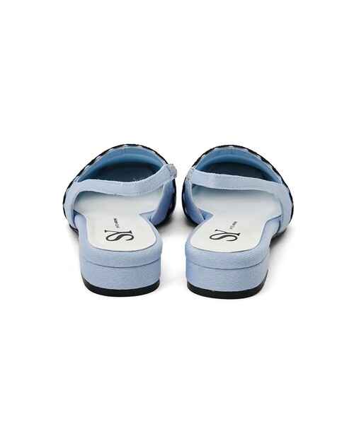 SY UNITED ARROWS（シーユナイテッドアローズ）の「＜SY＞ダブルウェーブバックベルト フラット20●↑（パンプス・レディース・ライトブルー/ブラック/ゴールド・24.5cm/24cm/23.5cm/23cm/22.5cm/22cm/25cm）」の7枚目の写真