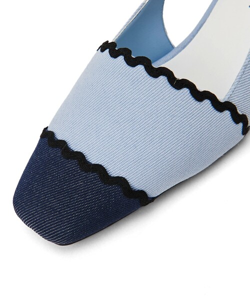 SY UNITED ARROWS（シーユナイテッドアローズ）の「＜SY＞ダブルウェーブバックベルト フラット20●↑（パンプス・レディース・ライトブルー/ブラック/ゴールド・24.5cm/24cm/23.5cm/23cm/22.5cm/22cm/25cm）」の10枚目の写真