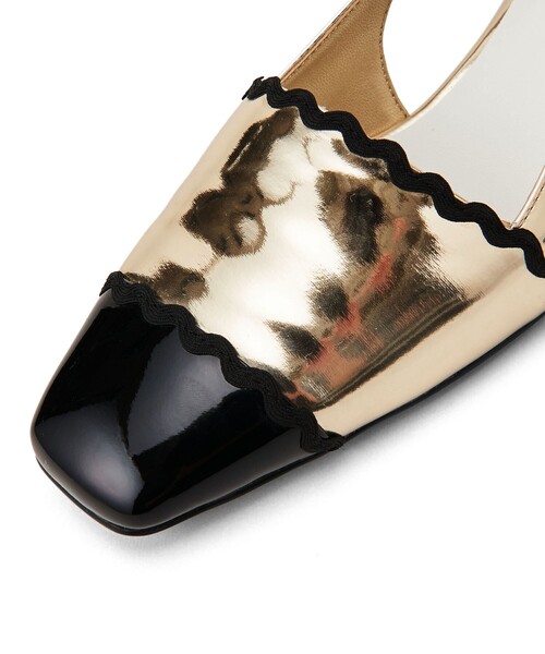 SY UNITED ARROWS（シーユナイテッドアローズ）の「＜SY＞ダブルウェーブバックベルト フラット20●↑（パンプス・レディース・ライトブルー/ブラック/ゴールド・24.5cm/24cm/23.5cm/23cm/22.5cm/22cm/25cm）」の13枚目の写真