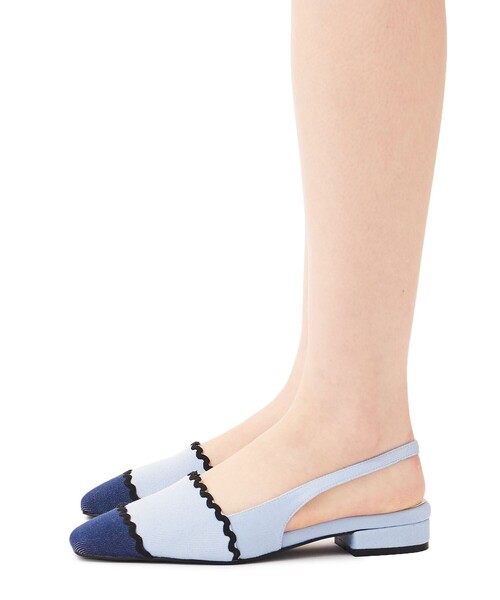 SY UNITED ARROWS（シーユナイテッドアローズ）の「＜SY＞ダブルウェーブバックベルト フラット20●↑（パンプス・レディース・ライトブルー/ブラック/ゴールド・24.5cm/24cm/23.5cm/23cm/22.5cm/22cm/25cm）」の18枚目の写真