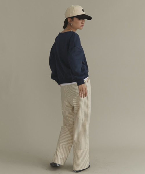 MERLOT(メルロー)の「レイヤードスウェット(スウェット・レディース・ネイビー/グレー/ブラック・FREE)」の15枚目の写真