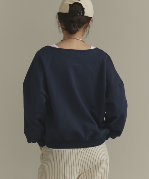 MERLOT(メルロー)の「レイヤードスウェット(スウェット・レディース・ネイビー/グレー/ブラック・FREE)」の18枚目の写真