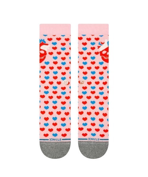 STANCE(スタンス)の「STANCE/スタンス ソックス HEARTED CREW STRANGE LOVE(ストレンジラブ)コラボレーションモデル A545A25HEA(ソックス/靴下・メンズ・ピンク・M/L)」の2枚目の写真