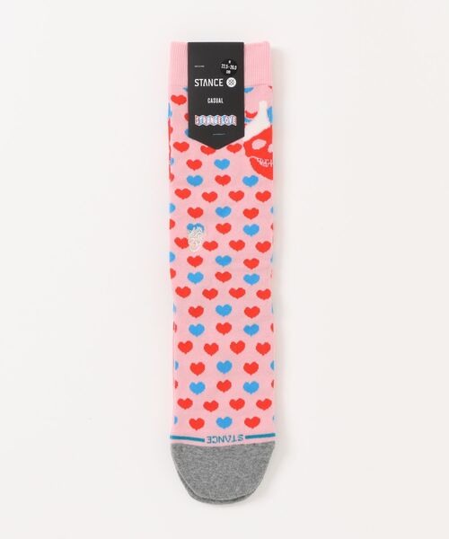STANCE(スタンス)の「STANCE/スタンス ソックス HEARTED CREW STRANGE LOVE(ストレンジラブ)コラボレーションモデル A545A25HEA(ソックス/靴下・メンズ・ピンク・M/L)」の4枚目の写真