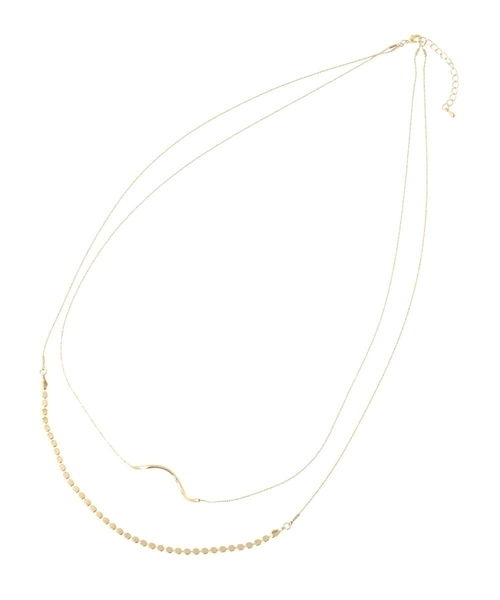 a.v.v（アーヴェヴェ）の「プレートコンビロングネックレス（ネックレス・レディース・ゴールド/シルバー・38）」の5枚目の写真