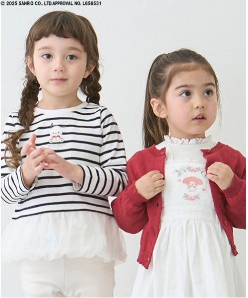 petit main（プティマイン）の「【サンリオ】ジャンパースカート（ジャンパースカート・キッズ・サックスブルー/オフホワイト・M(100-110cm)/L(120-130cm)/S(80-90cm)）」の4枚目の写真