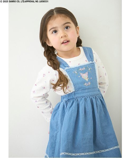 petit main（プティマイン）の「【サンリオ】ジャンパースカート（ジャンパースカート・キッズ・サックスブルー/オフホワイト・M(100-110cm)/L(120-130cm)/S(80-90cm)）」の6枚目の写真