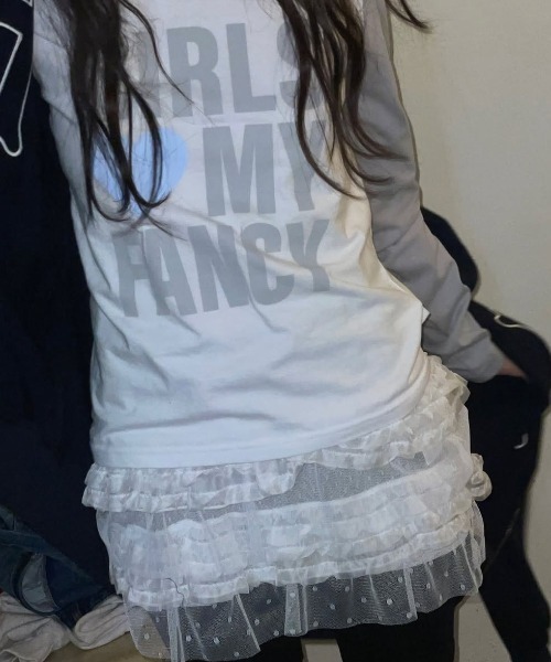 FANCY CLUB(ファンシークラブ)の「A'GEM/9 × .kom 『 FANCY CLUB/ファンシークラブ』 DOT LAYERED DRESS/ドットレイヤードドレス(チュニック・レディース・ブラック/ホワイト・FREE)」の5枚目の写真