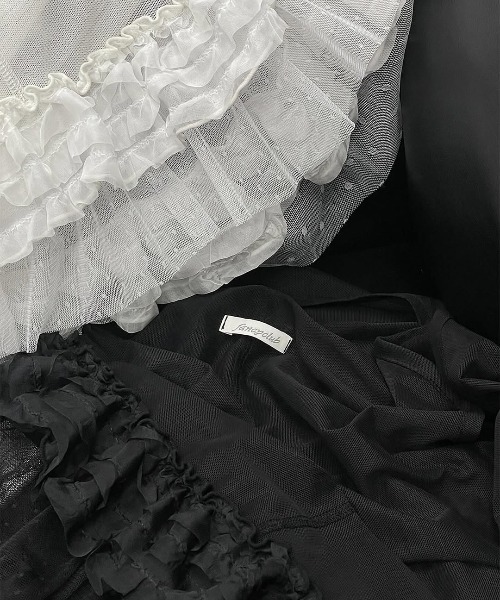 FANCY CLUB(ファンシークラブ)の「A'GEM/9 × .kom 『 FANCY CLUB/ファンシークラブ』 DOT LAYERED DRESS/ドットレイヤードドレス(チュニック・レディース・ブラック/ホワイト・FREE)」の15枚目の写真