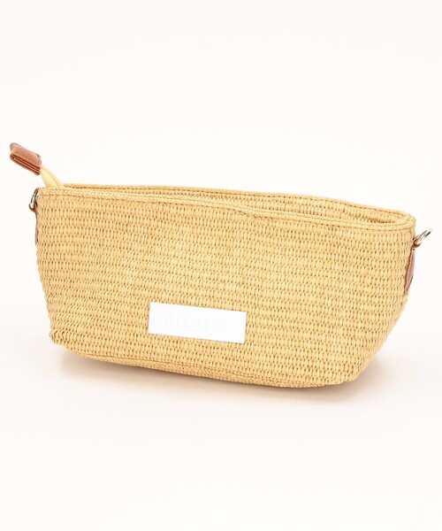 FREAK'S STORE(フリークスストア)の「HELOYSE/エロイーズ angel shoulder raffia/エンジェル ショルダー ラフィア(ハンドバッグ・レディース・ベージュ/ブラック・ONE SIZE)」の1枚目の写真