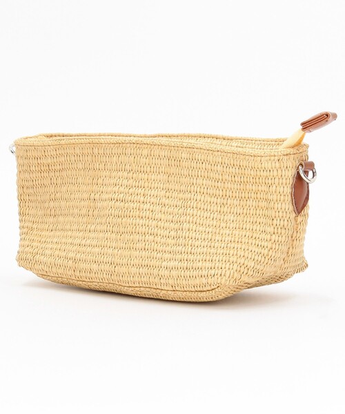 FREAK'S STORE(フリークスストア)の「HELOYSE/エロイーズ angel shoulder raffia/エンジェル ショルダー ラフィア(ハンドバッグ・レディース・ベージュ/ブラック・ONE SIZE)」の4枚目の写真
