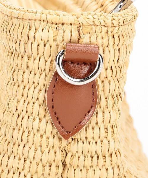 FREAK'S STORE(フリークスストア)の「HELOYSE/エロイーズ angel shoulder raffia/エンジェル ショルダー ラフィア(ハンドバッグ・レディース・ベージュ/ブラック・ONE SIZE)」の8枚目の写真