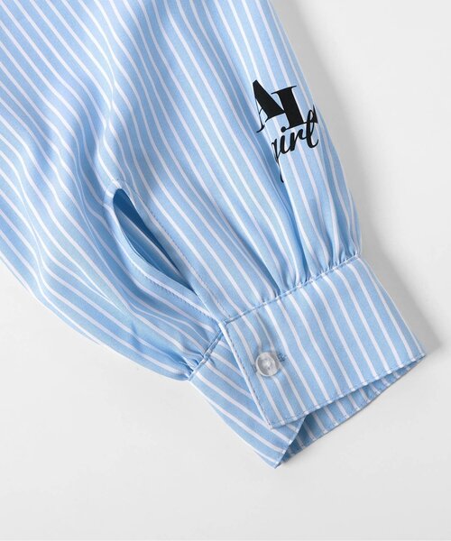 algy（アルジー）の「シアービスチェ付きシャツワンピ（シャツワンピース・キッズ・ピンク/ブラック/サックスブルー・XX-SMALL/X-SMALL/MEDIUM/SMALL）」の8枚目の写真