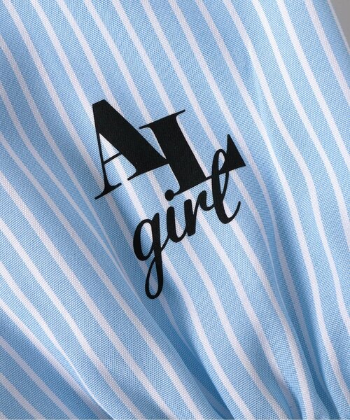 algy（アルジー）の「シアービスチェ付きシャツワンピ（シャツワンピース・キッズ・ピンク/ブラック/サックスブルー・XX-SMALL/X-SMALL/MEDIUM/SMALL）」の9枚目の写真