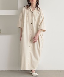 n'OrLABEL | 『オープンカラーデニムワンピース』(シャツワンピース)