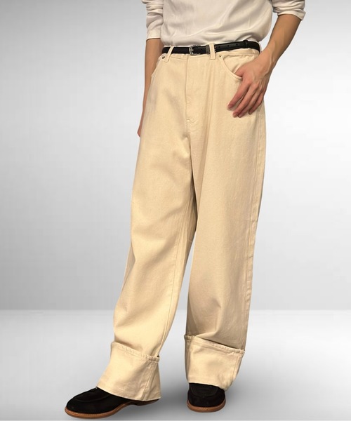 Burner（バーナー）の「ストレートロールアップデニム（デニムパンツ・メンズ・インディゴブルー/ナチュラル・マルチサイズ）」の3枚目の写真