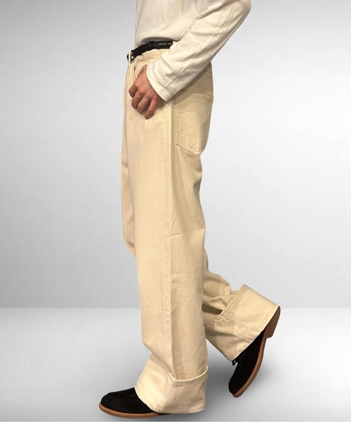 Burner（バーナー）の「ストレートロールアップデニム（デニムパンツ・メンズ・インディゴブルー/ナチュラル・マルチサイズ）」の5枚目の写真