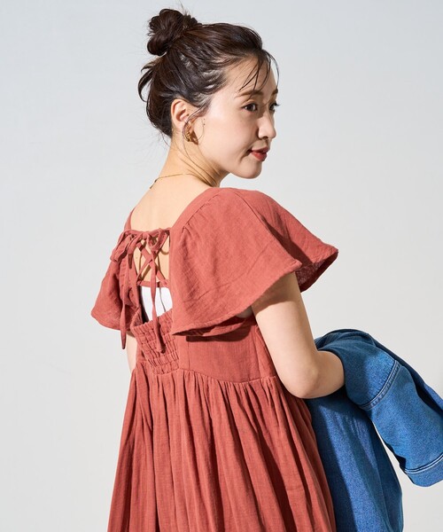 フリークスストア フリーダ インドシフリワンピース 赤 新品タグ付き Freada（フリーダ）の「Freada/フリーダ インドシフリ刺繍2WAY