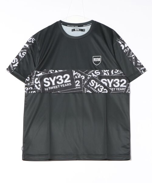 SY32 by SWEET YEARS(エスワイサーティトゥバイスィートイヤーズ)の「【RS】【SY32 by SWEET YEARS】ACTIVE EXCHANGE BOX LOGO TEE(Tシャツ/カットソー・メンズ・ホワイト/ブラック・XX-LARGE/LARGE/SMALL/MEDIUM/X-LARGE)」の16枚目の写真