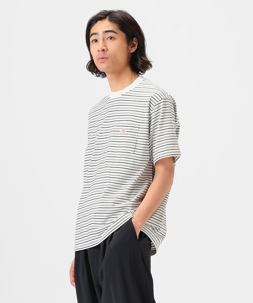 DANTON（ダントン）の「DANTON / SHORT SLEEVE POCKET T-SHIRT STRIPE（Tシャツ/カットソー・メンズ・ブラック/アイボリー/ネイビー・SMALL/MEDIUM/LARGE/X-LARGE）」の15枚目の写真