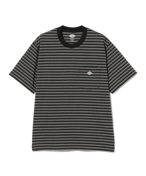 DANTON（ダントン）の「DANTON / SHORT SLEEVE POCKET T-SHIRT STRIPE（Tシャツ/カットソー・メンズ・ブラック/アイボリー/ネイビー・SMALL/MEDIUM/LARGE/X-LARGE）」の6枚目の写真