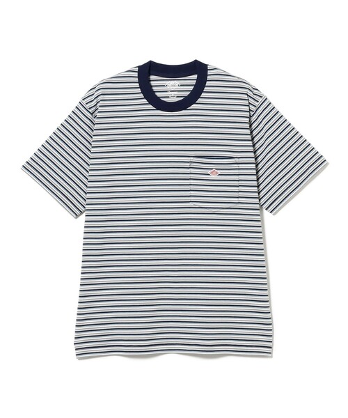 セール】DANTON / SHORT SLEEVE POCKET T-SHIRT STRIPE（Tシャツ