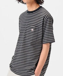 DANTON / SHORT SLEEVE POCKET T-SHIRT STRIPE