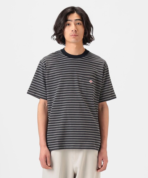 DANTON（ダントン）の「DANTON / SHORT SLEEVE POCKET T-SHIRT STRIPE（Tシャツ/カットソー・メンズ・ブラック/アイボリー/ネイビー・SMALL/MEDIUM/LARGE/X-LARGE）」の5枚目の写真
