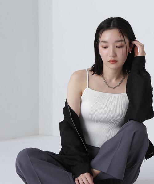 NATURAL BEAUTY BASIC(ナチュラルビューティーベーシック)の「◇クロップドニットキャミビスチェ(キャミソール・レディース・ベージュ/ブラック/オフホワイト・FREE)」の18枚目の写真
