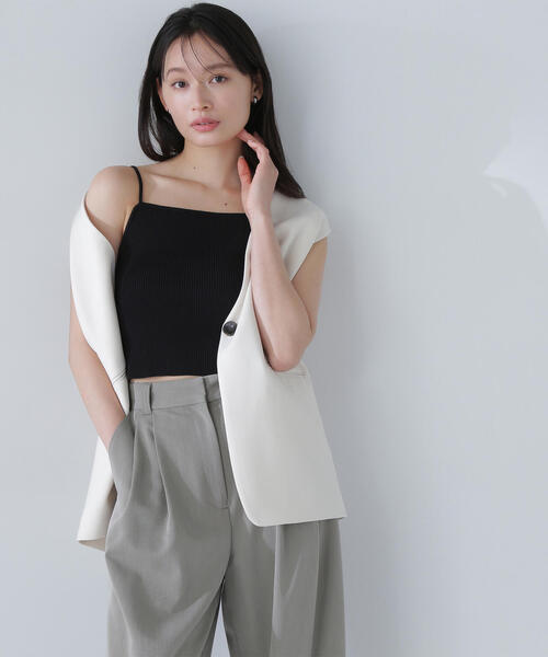 ピュアルセシン　キャミソールニット　ジレ スポンディッシュビスチェ　ブラック ビスチェ（pual ce cin／ファッション）のおすすめ人気商品一覧