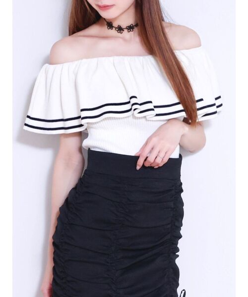 ‪‪❤︎‬EATME オフショルダーニット‪‪❤︎‬ セール】オフショルダーニットTOP（ニット/セーター）｜EATME