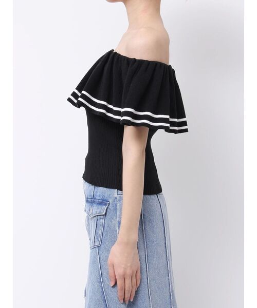 EATME（イートミー）の「オフショルダーニットTOP（ニット/セーター・レディース・レッド/オフホワイト/ブラック・FREE）」の18枚目の写真