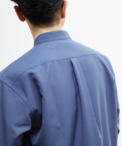 MEN'S MELROSE(メンズメルローズ)の「TWトロピカルスタンドカラーオーバーシャツ(シャツ/ブラウス・メンズ・ネイビー/カーキ/ライトグレー・2/4/3)」の10枚目の写真