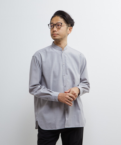 MEN'S MELROSE(メンズメルローズ)の「TWトロピカルスタンドカラーオーバーシャツ(シャツ/ブラウス・メンズ・ネイビー/カーキ/ライトグレー・2/4/3)」の17枚目の写真