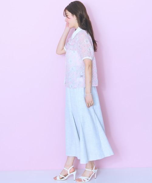 marun(マルン)の「<大きいサイズ>オリジナル柄配色ブラウス marun(シャツ/ブラウス・レディース・ネイビー系/ピンク系・L/5L/4L/3L/LL)」の14枚目の写真