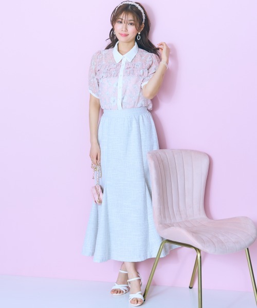 marun(マルン)の「<大きいサイズ>オリジナル柄配色ブラウス marun(シャツ/ブラウス・レディース・ネイビー系/ピンク系・L/5L/4L/3L/LL)」の17枚目の写真