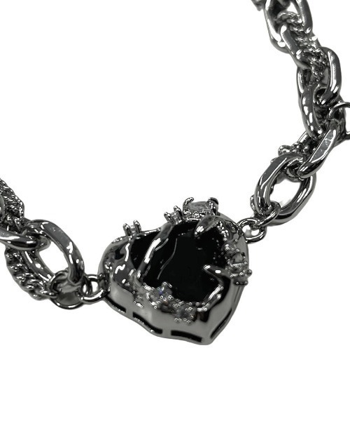 XU(エックスユー)の「【Never mind the XU】heart drop chain bracelet / 【ネバーマインド ザ エックスユー】ハートドロップチェーンブレスレットシルバーブレスレット(ブレスレット・メンズ・シルバー・ONE SIZE)」の10枚目の写真
