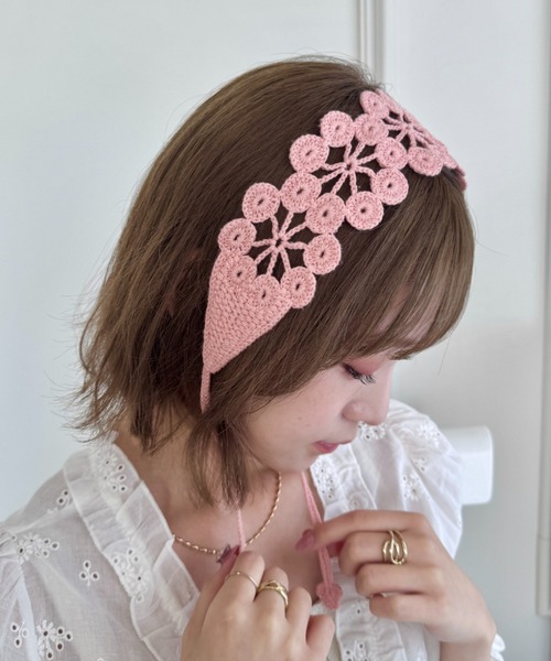 フローラルな美しさ HERMES Cerchietto Gina Bloom ヘアバンド Gina Bloom headband | Hermès USA