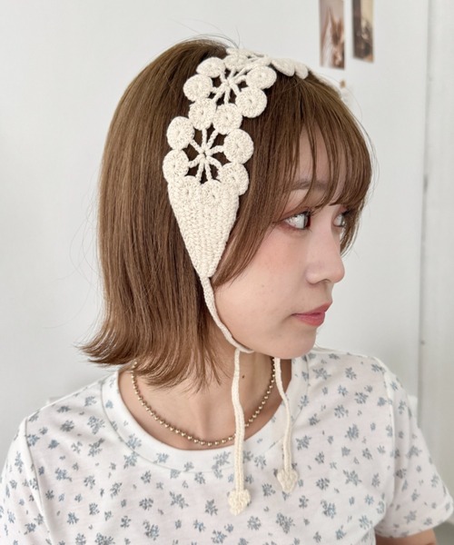 Muhlbauerクロシェヘアーバンド Muhlbauerクロシェヘアーバンド MUHLBAUER】 CROCHE HAIR BAND