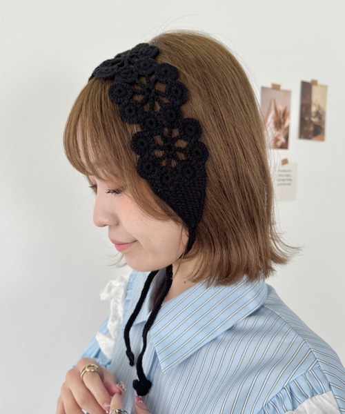 Muhlbauerクロシェヘアーバンド Muhlbauerクロシェヘアーバンド MUHLBAUER】 CROCHE HAIR BAND