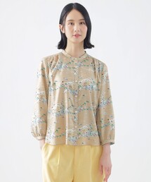 TRANS WORK（トランスワーク）の「【イラストレーターコラボ企画】【ウォッシャブル】ビエラ Hamptonsプリントバンドカラーブラウス（シャツ/ブラウス）」